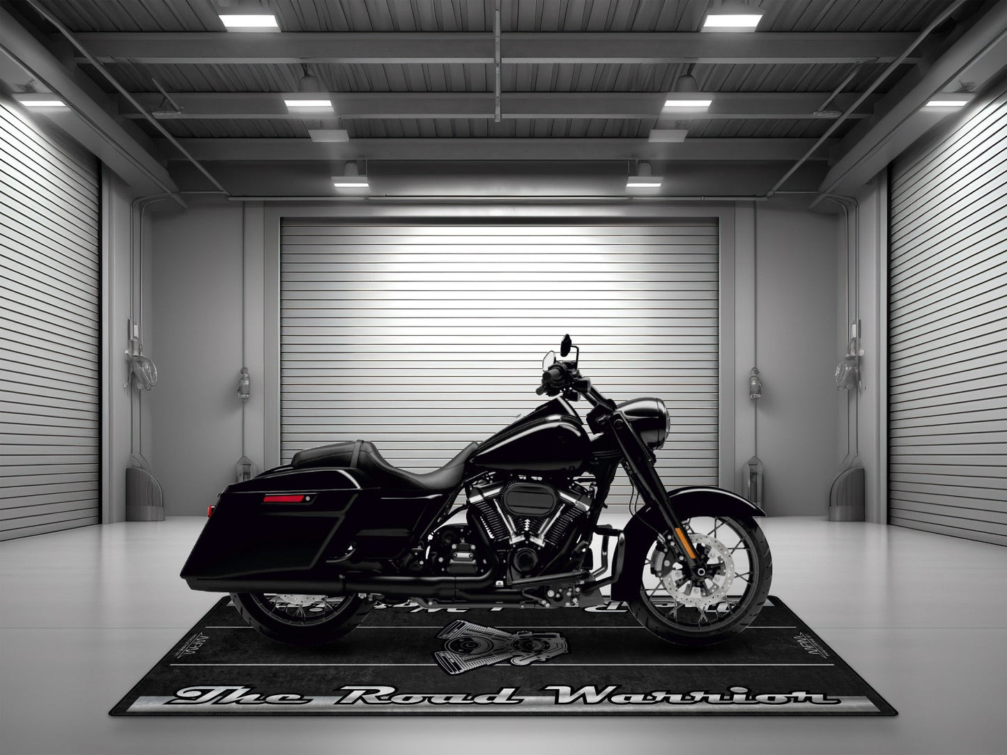 Motorcycle Mat for Touring Motorcycle "The Road Warrior" - MM7344 - Howling Moto