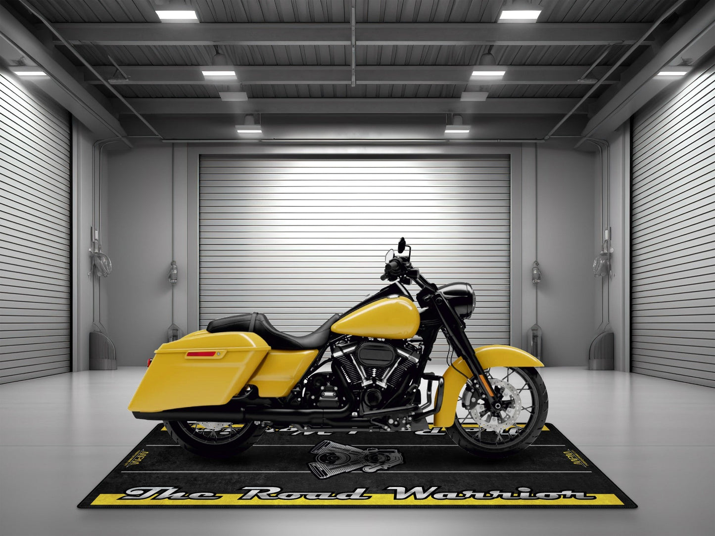 Motorcycle Mat for Touring Motorcycle "The Road Warrior" - MM7344 - Howling Moto