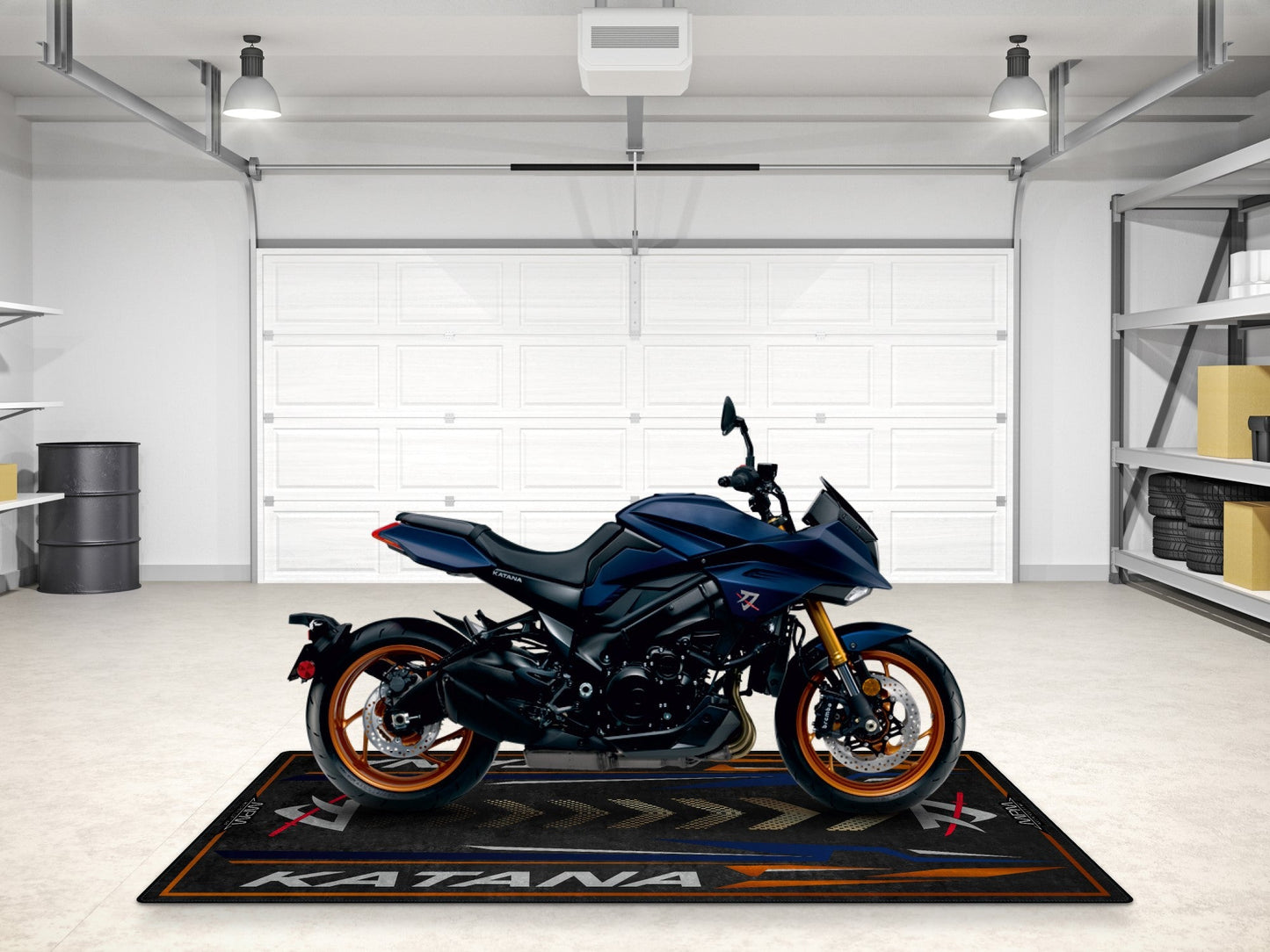 Designed Pit Mat for Suzuki Katana Motorcycle - MM7361 - Howling Moto