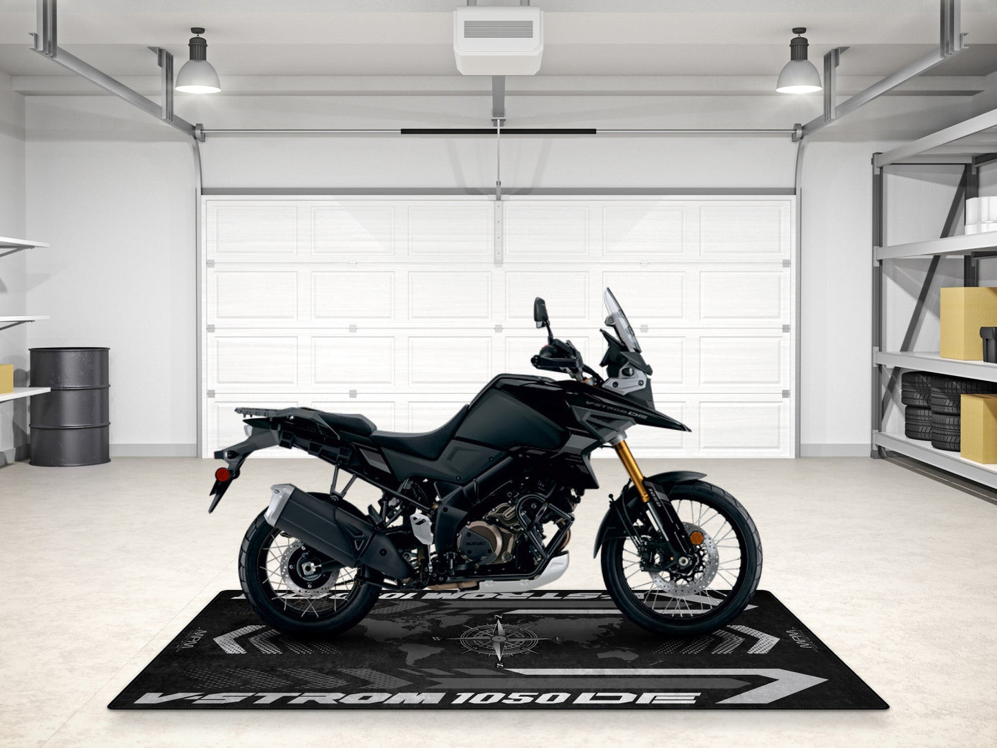 Designed Pit Mat for Suzuki V-STROM 1050DE Motorcycle - MM7370 - Howling Moto