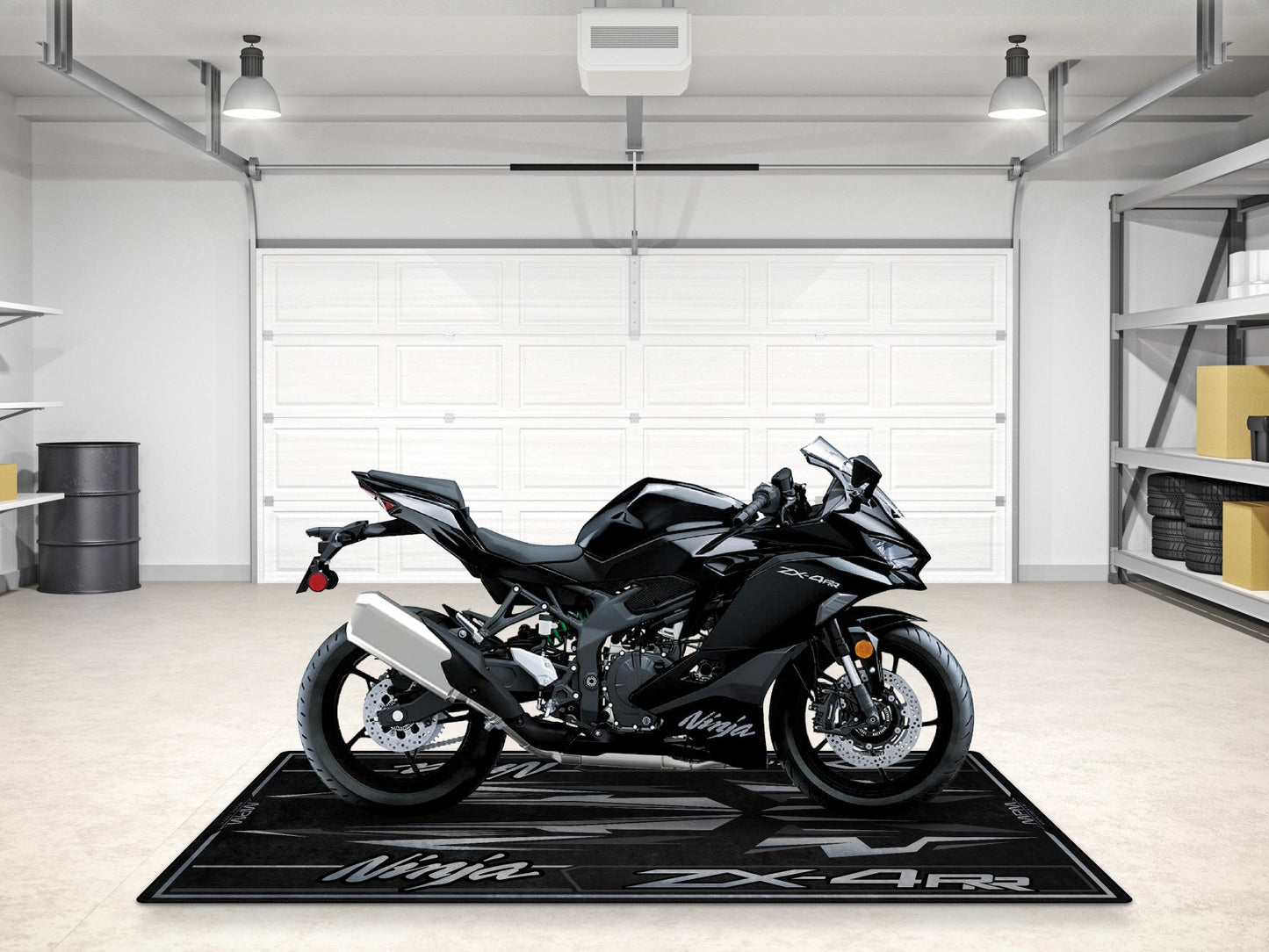 Designed Pit Mat for Kawasaki Ninja ZX-4RR Motorcycle - MM7392 - Howling Moto