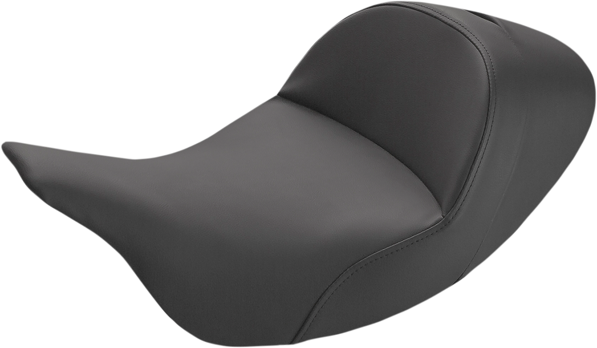 Bill's Exhausts SADDLEMEN Solo Seat low profile for FL 2008-2023, smooth surface, motorcycle seat designed for comfort and style.
