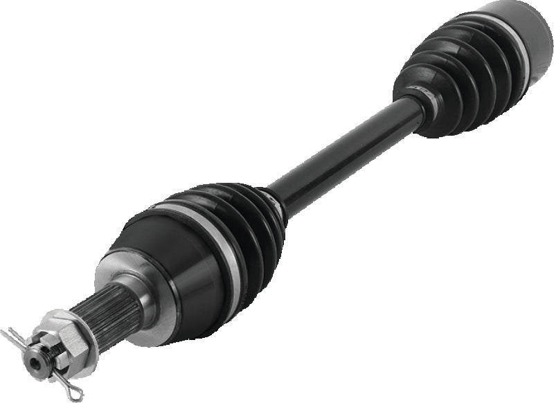 QuadBoss Polaris RZR 570 front left rugged axle with precision-ground components for OE replacement on off-road vehicles.