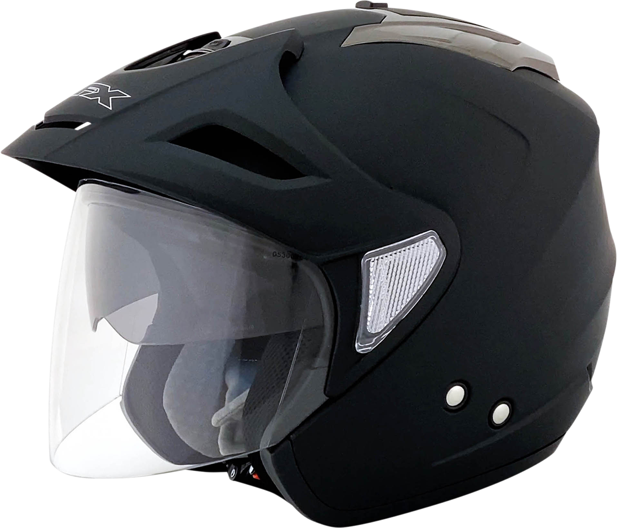 Bill's Exhausts AFX FX-50 matte black motorcycle helmet in 2XL size, featuring a sleek aerodynamic design and secure fit.