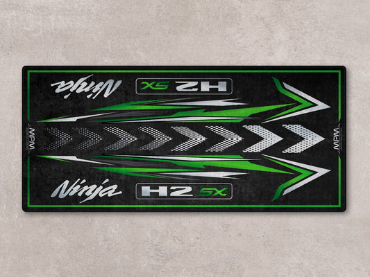 Designed Pit Mat for Kawasaki Ninja H2 SX Motorcycle - MM7404 - Howling Moto