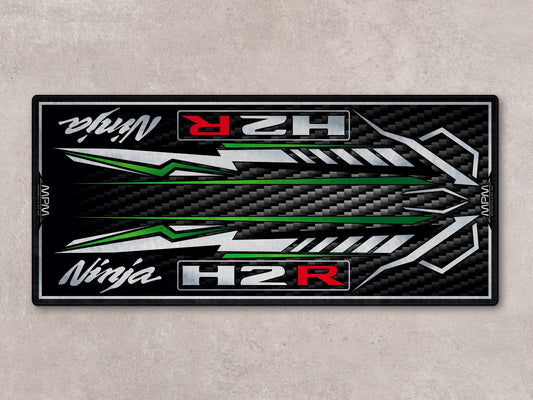 Designed Pit Mat for Kawasaki Ninja H2R Motorcycle - MM7407 - Howling Moto