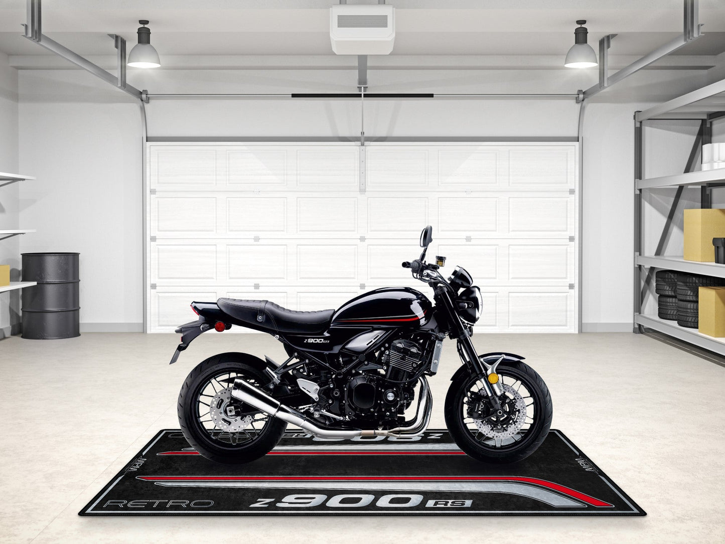 Designed Pit Mat for Kawasaki Z900 RS Motorcycle - MM7415 - Howling Moto