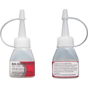 Bill's Exhausts SHOW CHROME Grip Glue 1/4 oz container for chrome and metal surface adhesion, shown in the image.