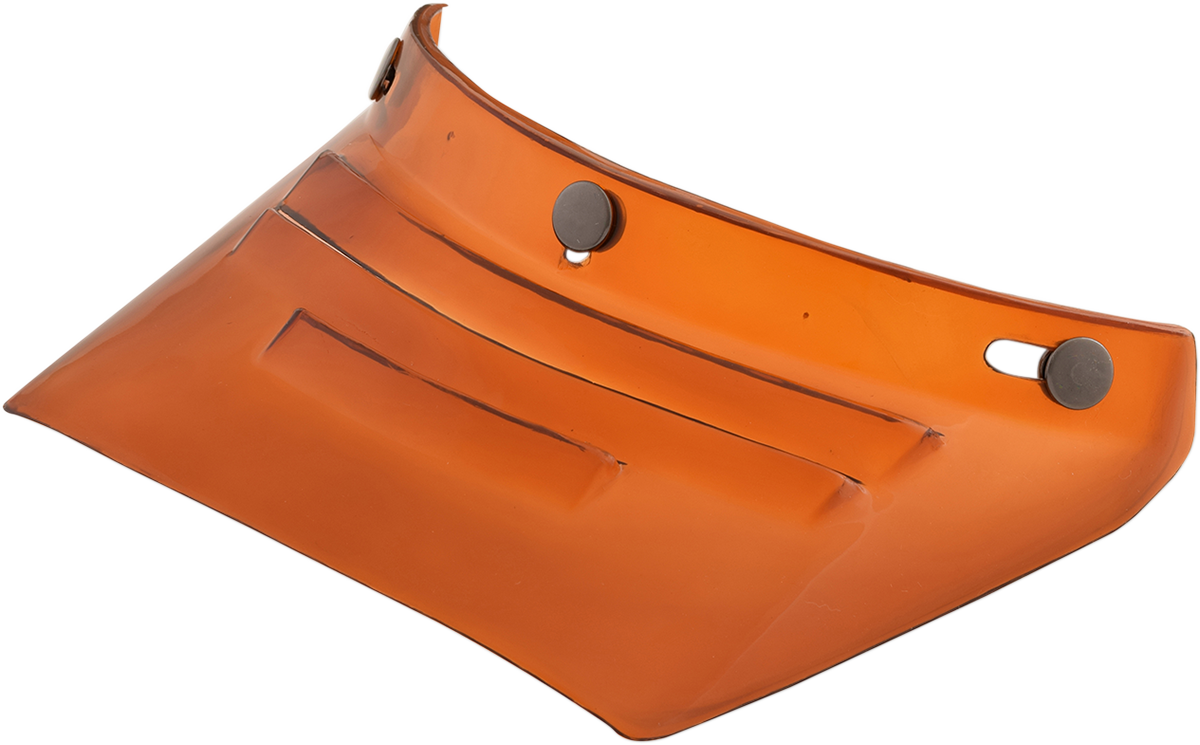 Bill's Exhausts AFX Vintage 3-Snap Visor with amber tint, featuring 3 vent openings for protective gear.