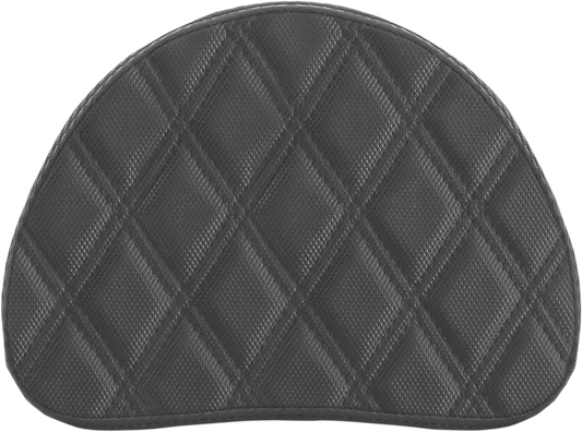 SADDLEMEN Sissy Bar Pad - Lattice Stitched - Black 0513SDC - Howling Moto