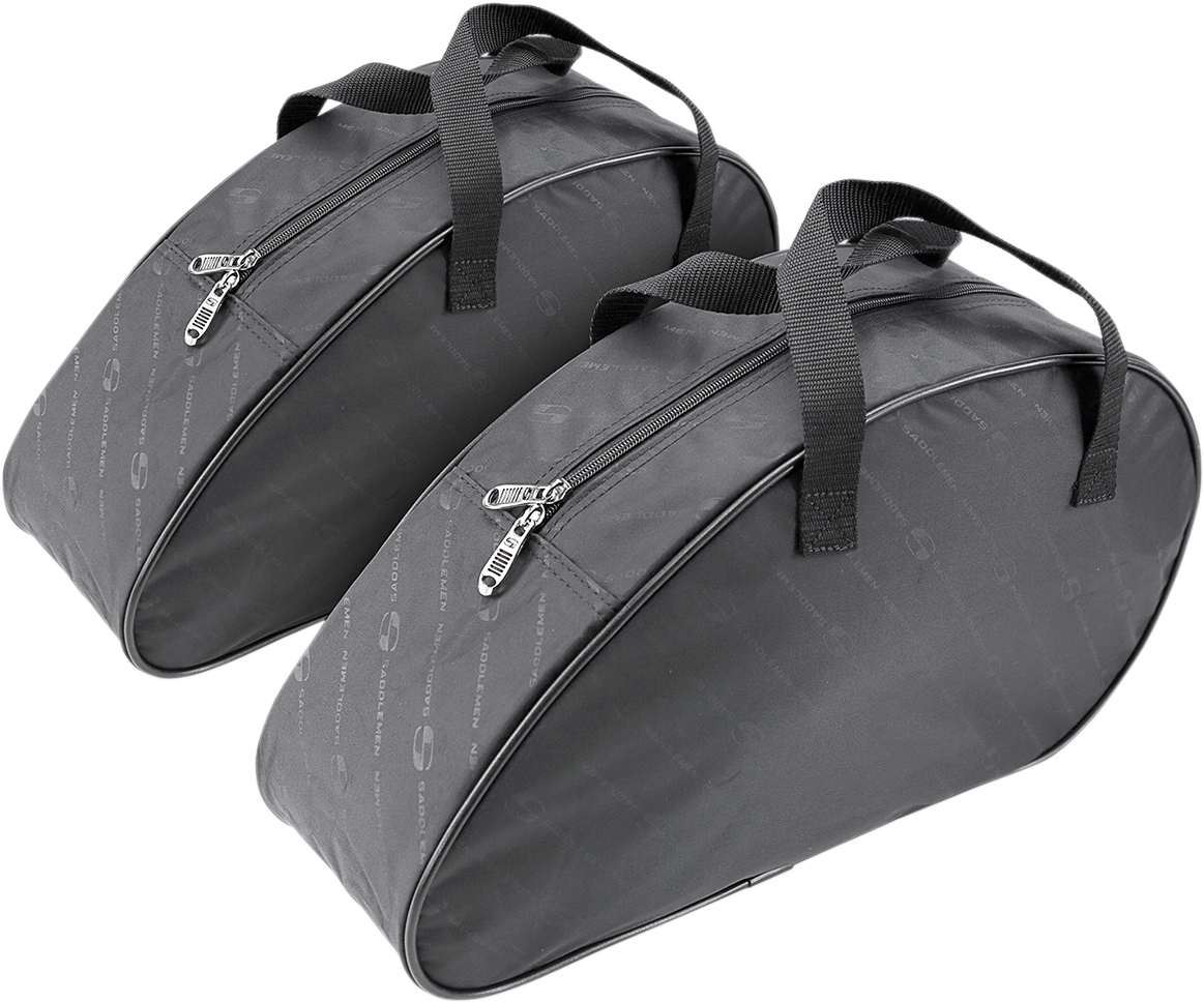 Bill's Exhausts Saddlemens saddlebag liner in teardrop shape, large size, designed for motorcycle seats and storage.
