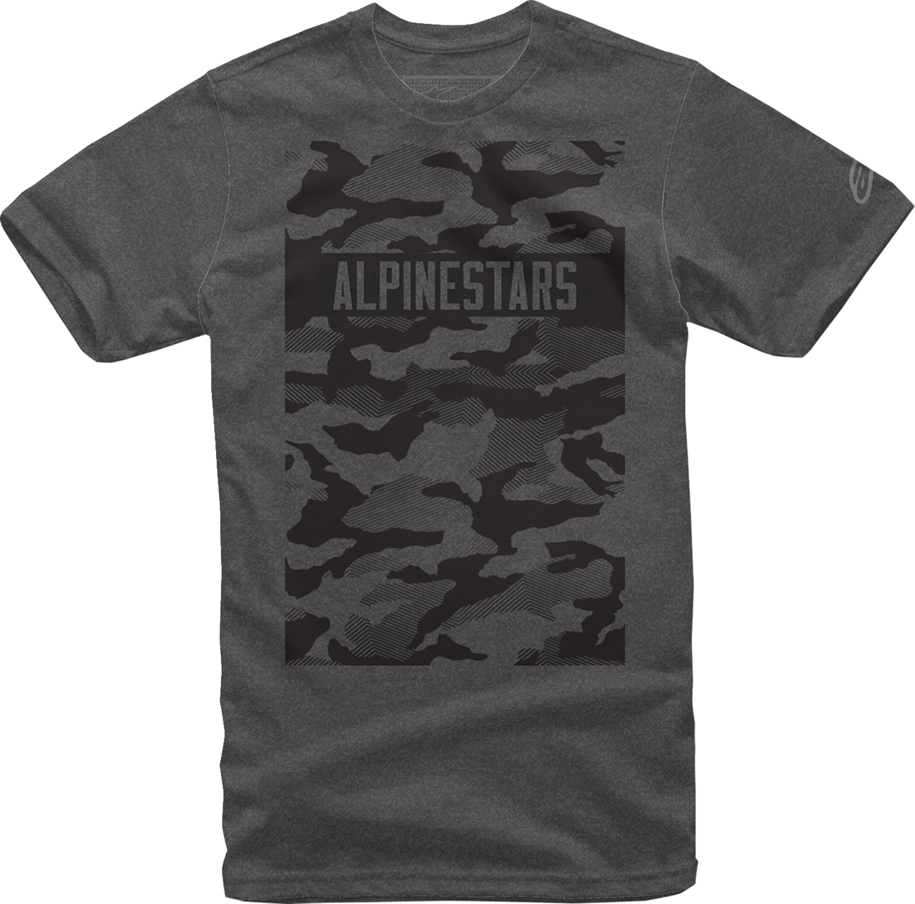 Charcoal Heather Alpinstars Terra T-Shirt in medium size, featuring a casual fit and breathable fabric.
