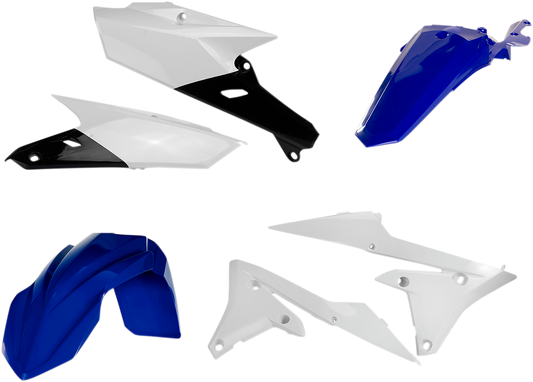 Acerbis OEM standard replacement body kit for motorcycles, showing the assembled plastic panels and body parts in black.