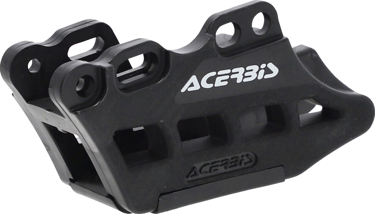 Black Acerbis chain guide for Yamaha motorcycles, designed to protect the chain and improve riding performance.