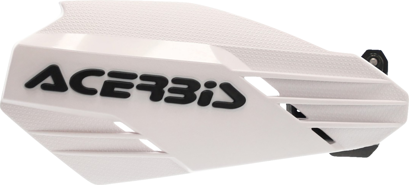 ACERBIS K-Linear White and Black motorcycle handguards for enhanced rider protection and style.