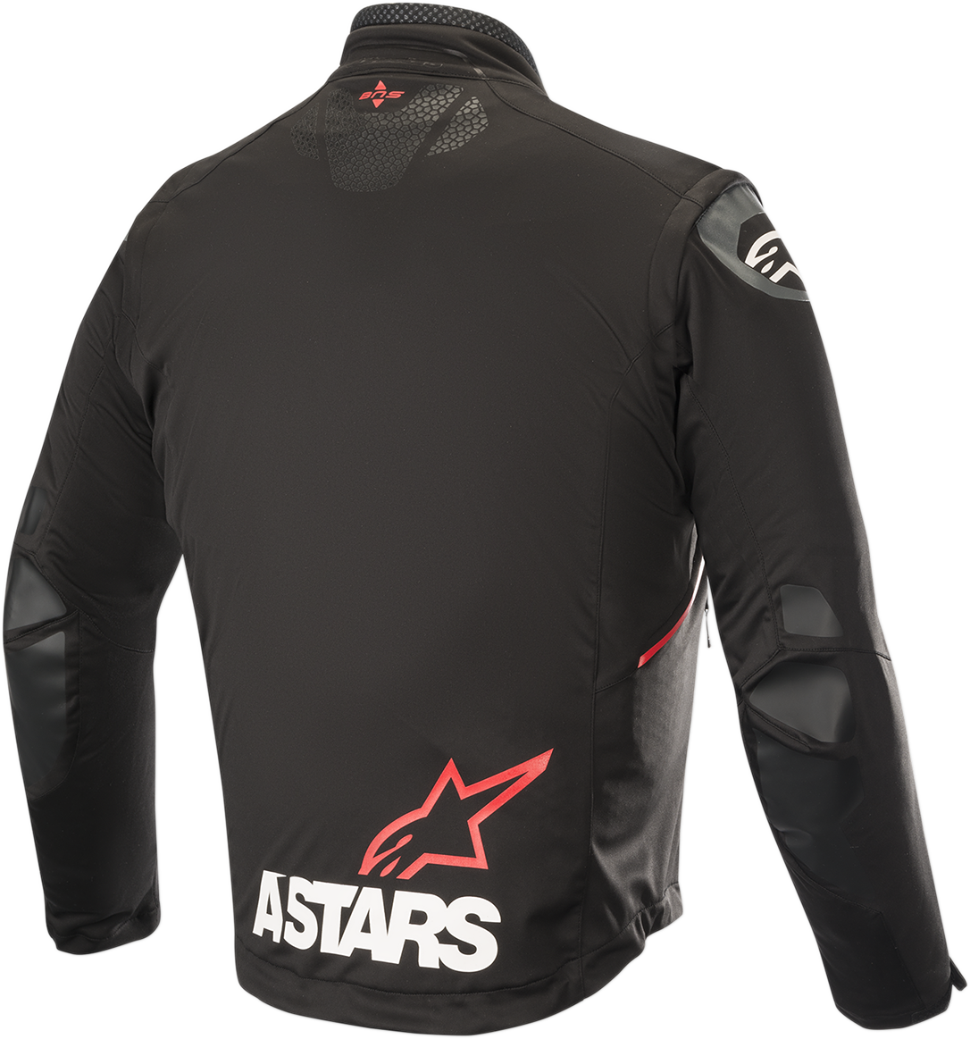 Alpinestars Session Race Jacket in black and red, 2XL, showing front view with racing design and branding details.