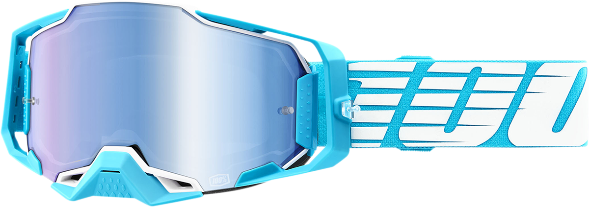 100% Armega Goggles - Oversized Sky - Blue Mirror 50005-00010 - Howling Moto
