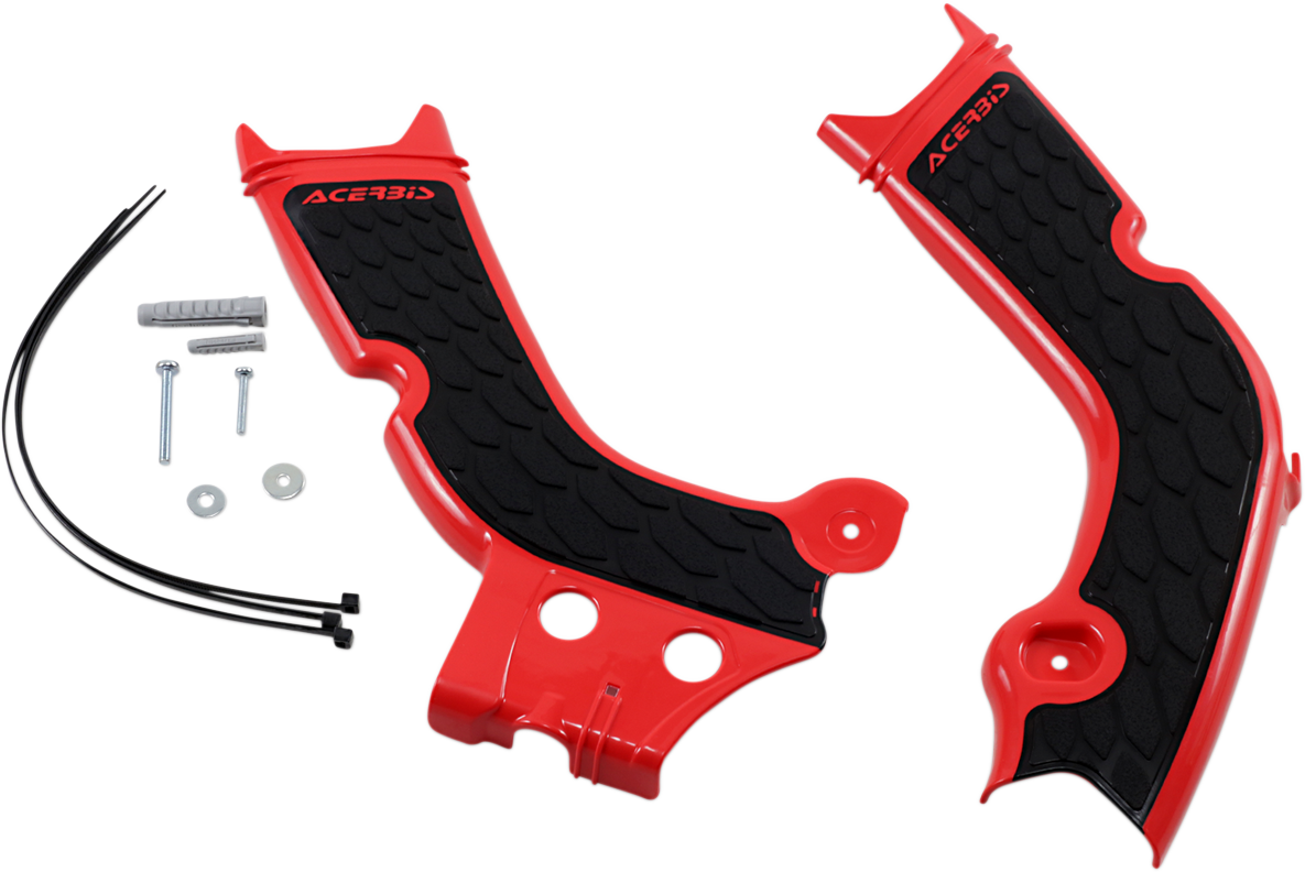 ACERBIS X-Grip Frame Guards - Red/Black 2736331018 - Howling Moto