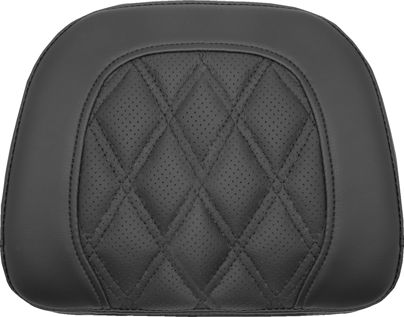 Black SADDLEMEN Roadsofa Sissy Bar Pad with lattice stitch for Indian motorcycles 2014-2022, designed for seats.