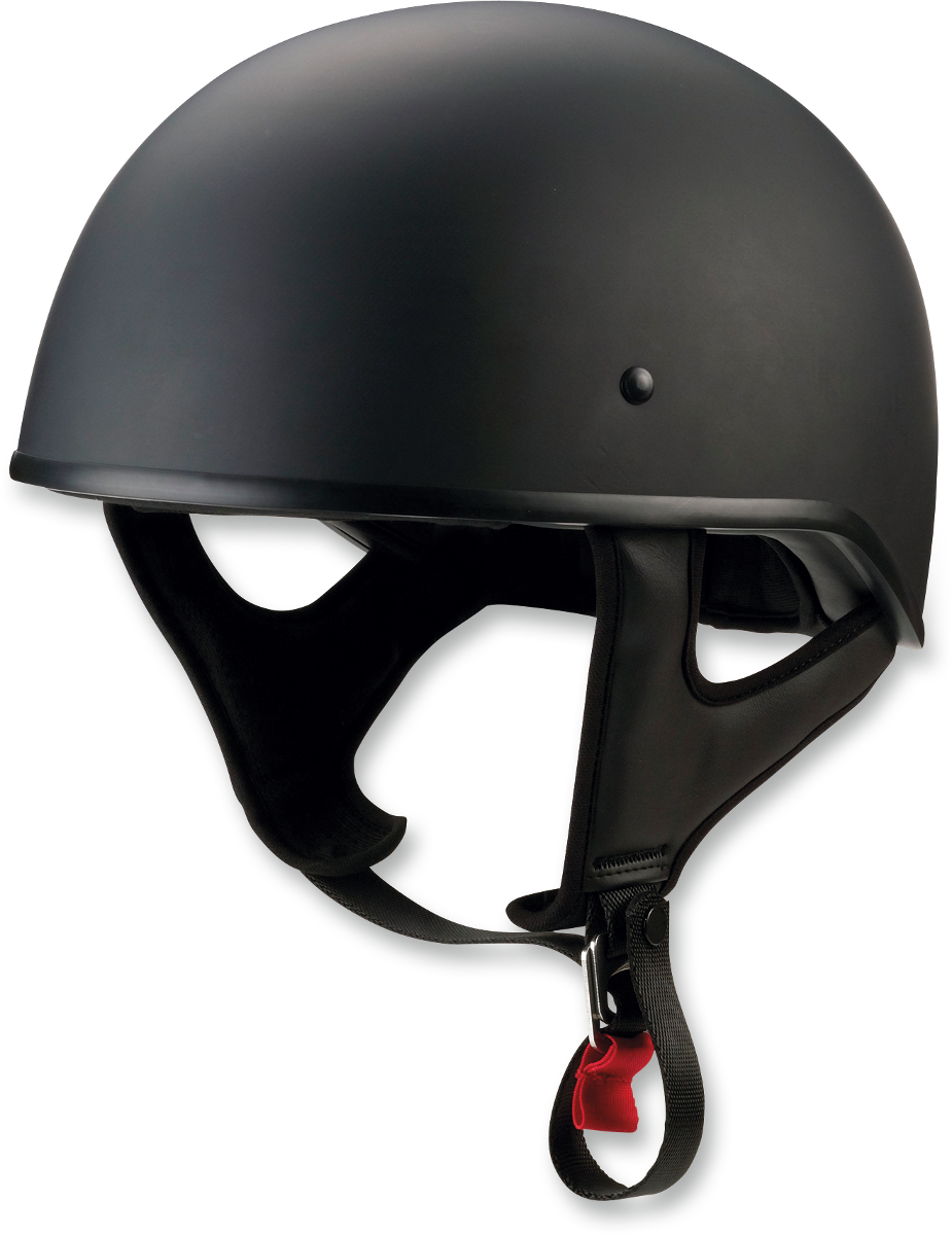 Z1R Z1R CC Beanie Helmet in flat black, XS size, showing the sleek design and matte finish of the motorcycle helmet.