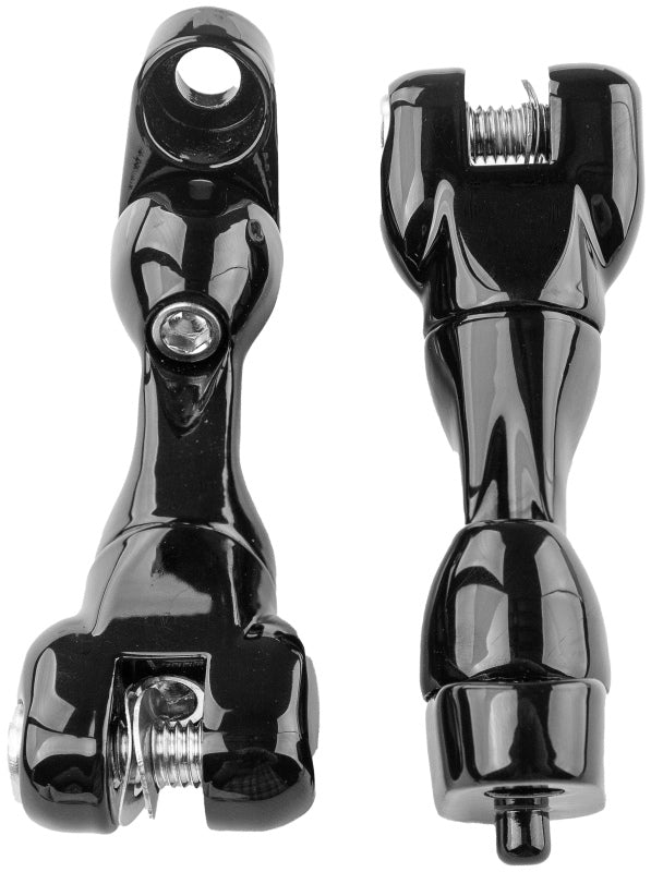 Kuryakyn adjustable passenger peg mount for Harley-Davidson Touring models, featuring metal construction and mounting hardware.