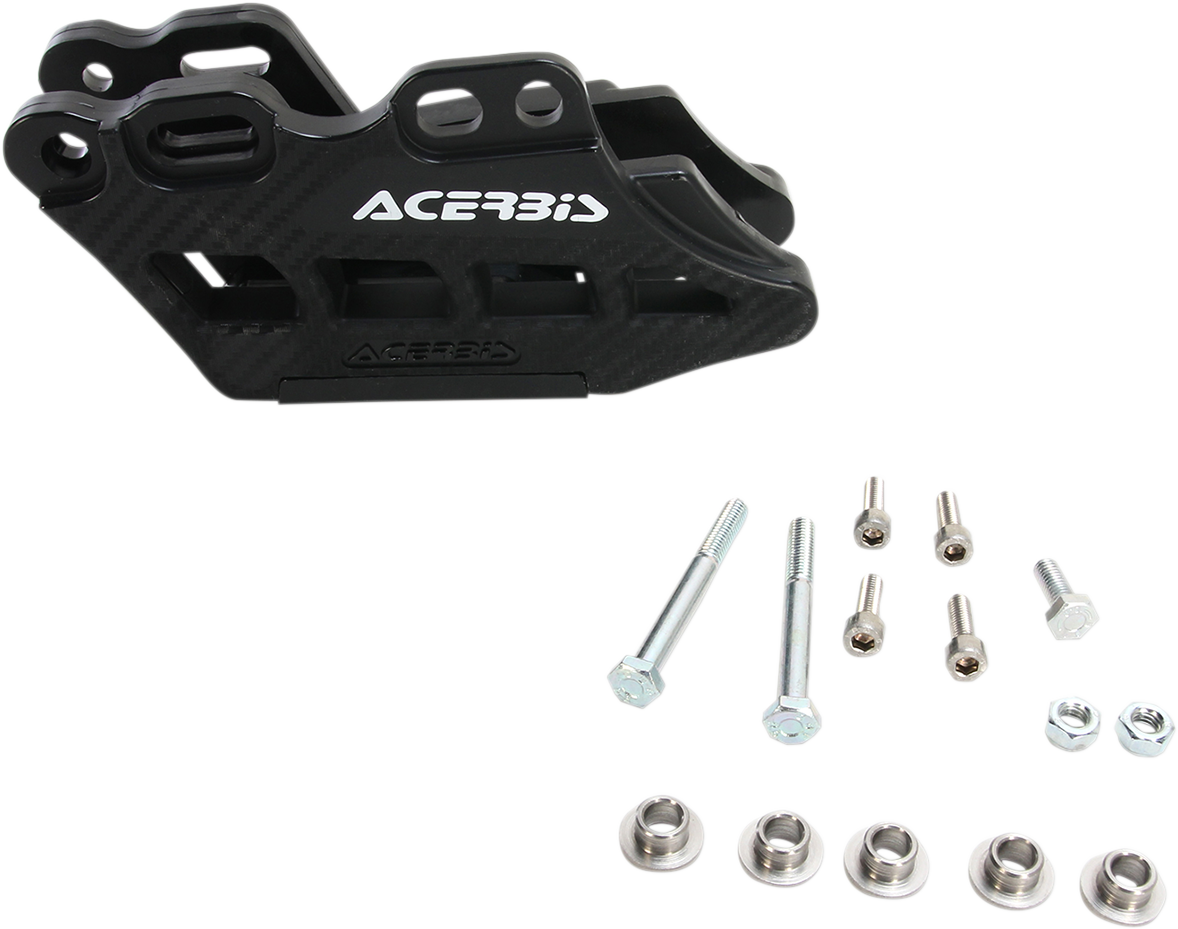 Acerbis complete chain guide block for Suzuki motorcycles in black, showing the body and mounting points.