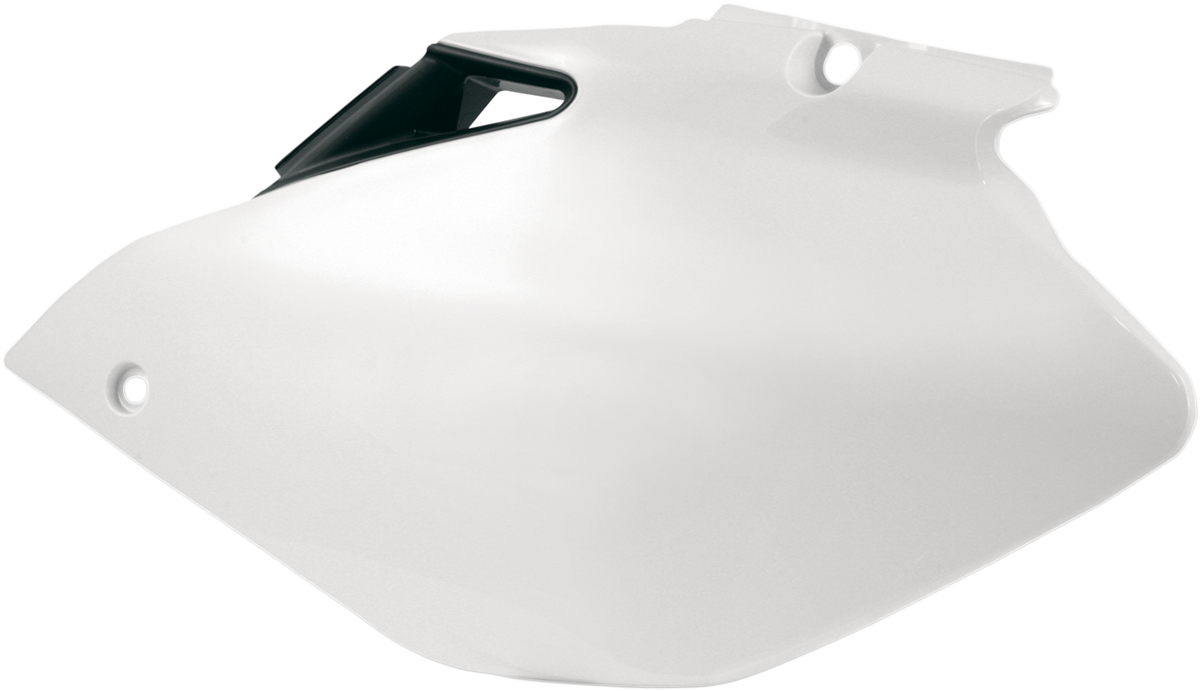 Acerbis white motorcycle side panels for body, designed for durability and precise fit, featuring the Acerbis logo and sleek finish.