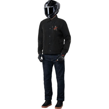 Alpinestars Revved WR black jacket in XL size, featuring a sleek design and durable fabric, suitable for outdoor activities.