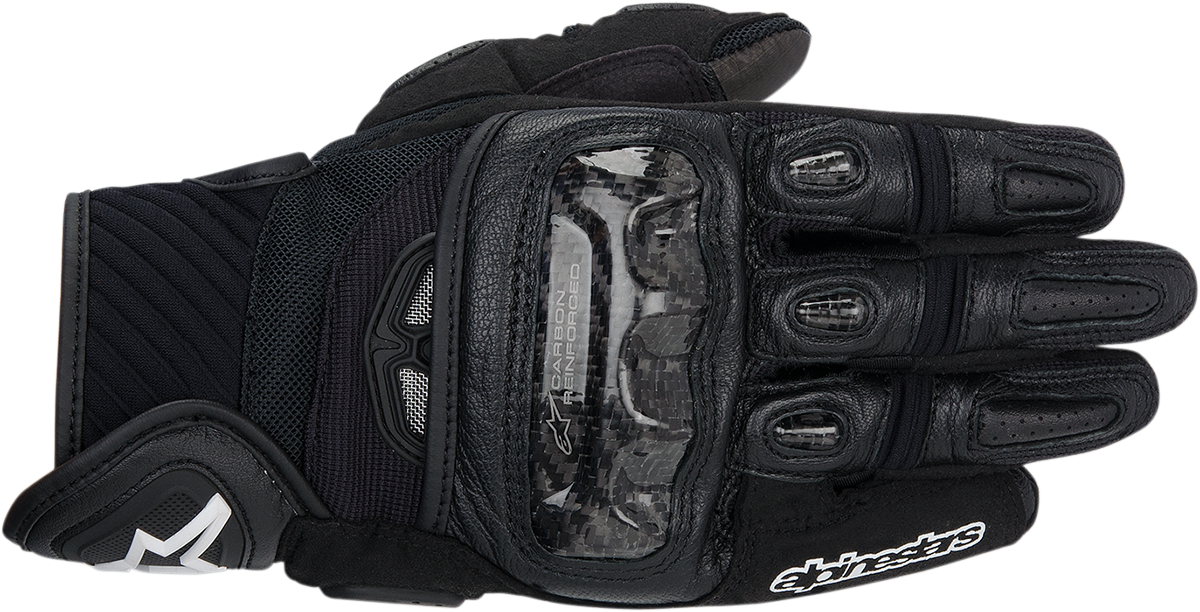Alpinestars GP-Air black leather motorcycle gloves in 2XL size with protective padding and adjustable wrist closure.