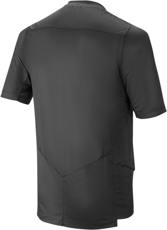 Bill's Exhausts Alpinstars Drop 6.0 Black Short-Sleeve Jersey in 2XL with logo and breathable fabric detail