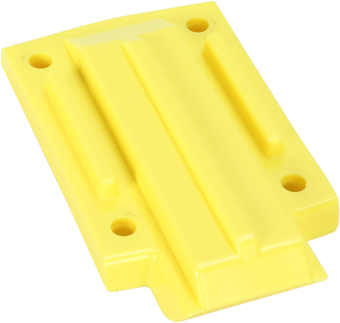 Yellow ACERBIS Chain Guide Replacement Insert 2.0 for Suzuki motorcycles, shown as a close-up of the body part.