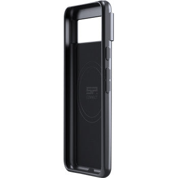 Google Pixel 8 SP CONNECT SPC+ phone case by Bill's Exhausts, black protective case with textured surface and precise cutouts.