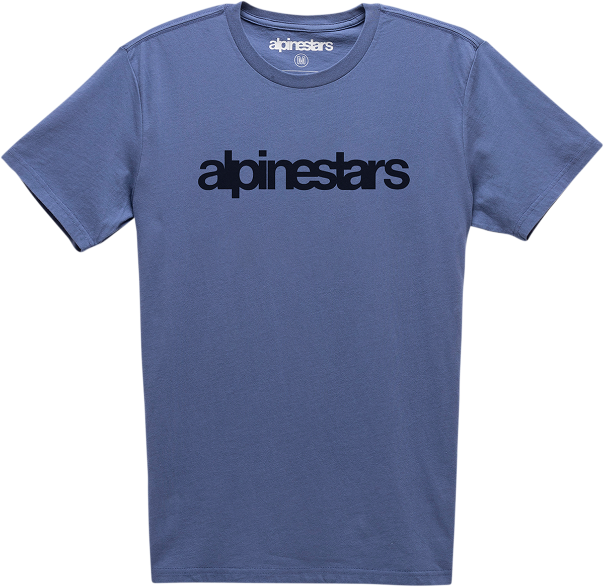 Bill's Exhausts Alpinstars Heritage Word T-Shirt in blue, XL size, featuring a stylish graphic design on the front.