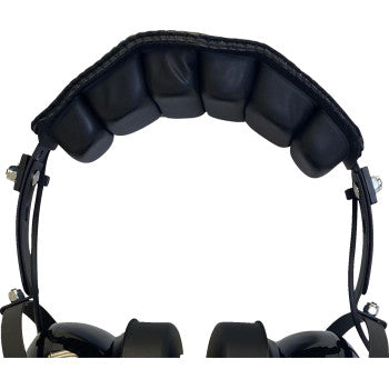 Bill's Exhausts NAVATLAS black over-the-head stereo and VOX headset with adjustable headband and cushioned ear cups.