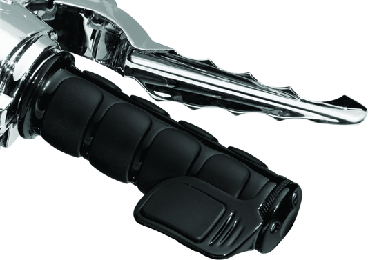 Kuryakyn ISO motorcycle grips for metric cruisers in black, featuring non-slip surface and vibration dampening for comfortable handling.