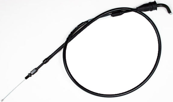 Black vinyl motorcycle and ATV throttle cable by MOTION PRO, part 05-0285, with metal fittings and durable construction.