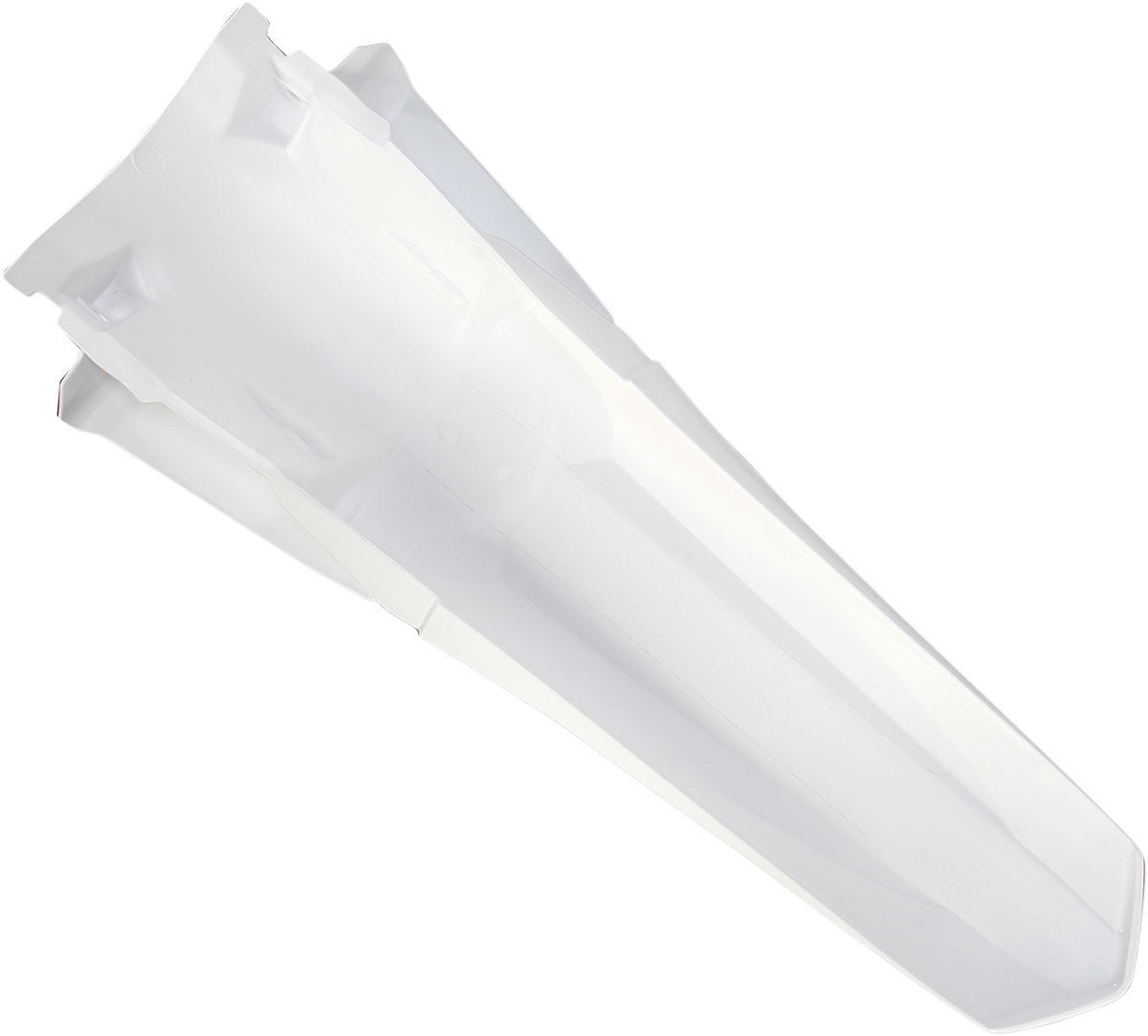 White ACERBIS rear fender for motorcycle, durable body part with sleek design, suitable for various bike models.