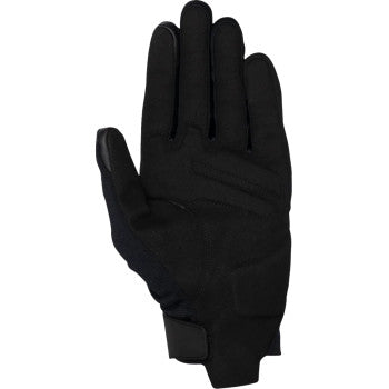 Alpinestars Reef V2 motorcycle gloves in black, large size, featuring protective padding and breathable material.