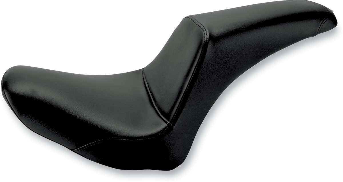 Black SADDLEMEN Profiler seat for FLSTN models 2006-2017, smooth design, motorcycle seat for Harley-Davidson touring bikes.