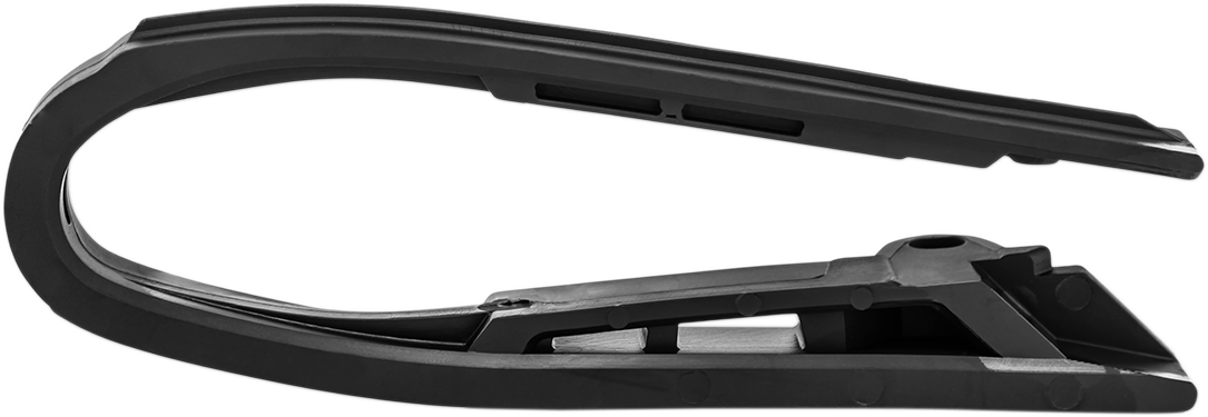 Black Acerbis chain slider for Yamaha motorcycles, designed to protect the chain and swingarm from wear and damage.