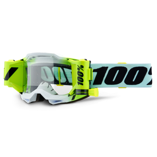 Bill's Exhausts Accuri 2 Forecast Goggles in clear lens with black frame, designed for comfortable eye protection during outdoor activities.