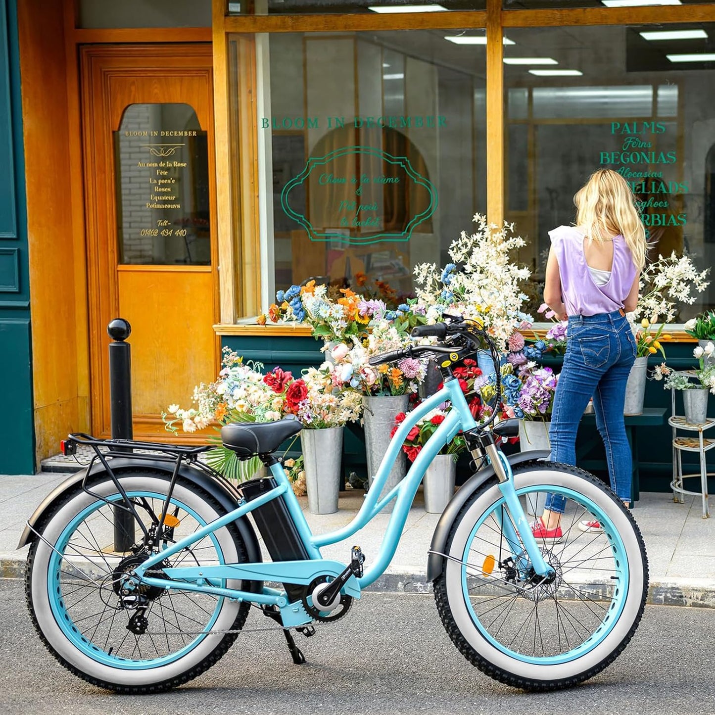 Hycline Raider white-wall e-bike and fat bike tire with rugged tread and durable construction, ideal for off-road cycling.