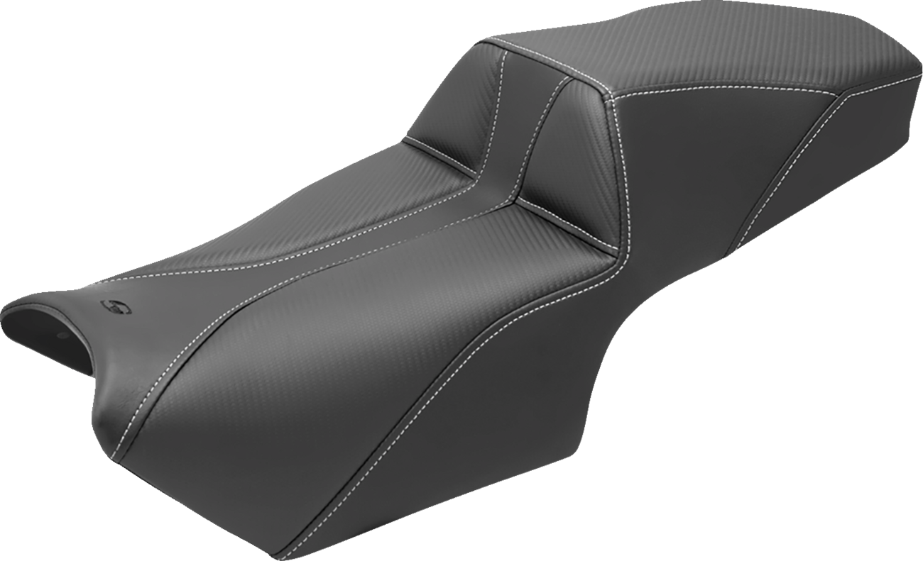 Black SADDLEMEN Adventure Tour Seat for BMW 2019-2022, motorcycle seat by Bill's Exhausts, shown without backrest.