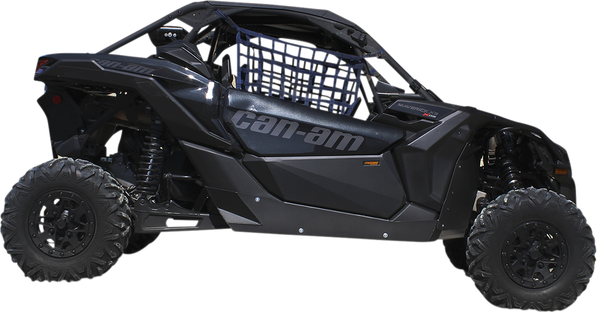 Black Moose Offroad lower door insert for Can-Am side-by-side, part 2444.7249.1, shown on vehicle in image 822946.