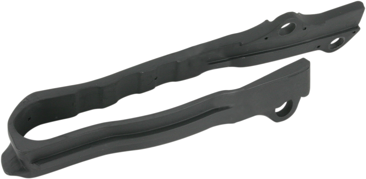 Black Acerbis chain slider for Suzuki motorcycles, showing the durable body design and mounting points on a black background.