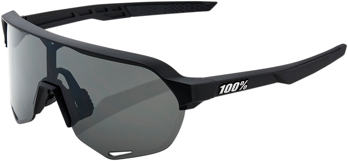 100% S2 Sunglasses - Black - Smoke 60006-00000 - Howling Moto