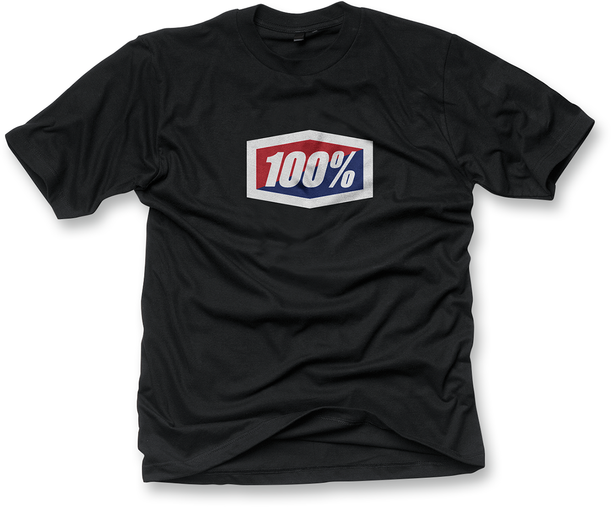 100% Youth Official T-Shirt - Black - Medium 20001-00001 - Howling Moto