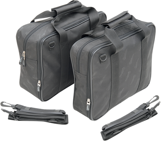 Bill's Exhausts Saddlemen saddlebag liner for seats, with a durable interior and secure fit for motorcycle luggage storage.