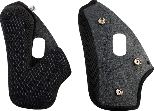 Black AFX FX-37X Cheek Pads for helmets, small size, designed for optimal fit and comfort.