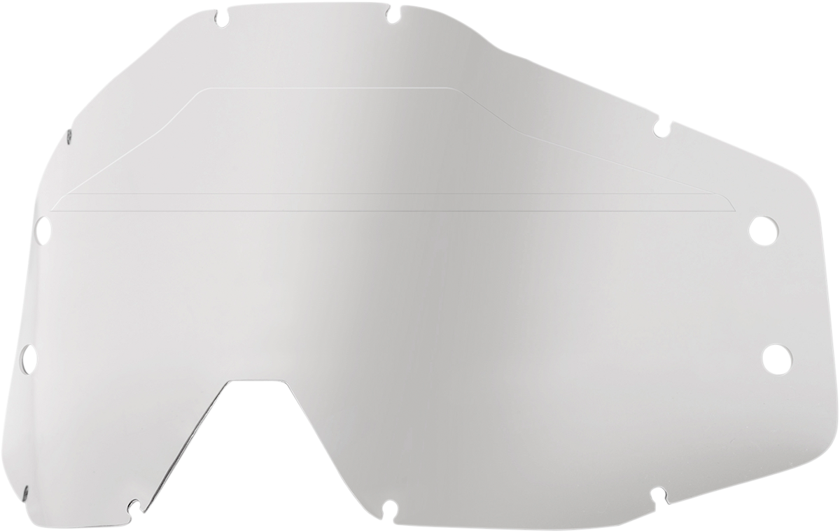 Clear 100% Forecast Lens for goggles by Bill's Exhausts, smooth no-bump design, shown in the image.